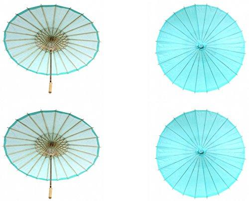 Bulk Pack Wedding Paper Parasols-Koyal Wholesale-Diamond Blue-Set of 4-