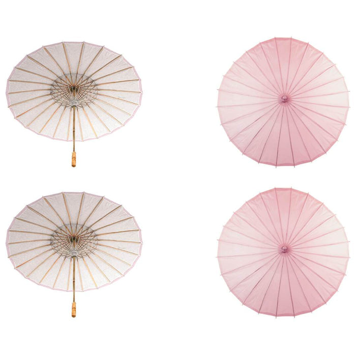 Bulk Pack Wedding Paper Parasols-Koyal Wholesale-Mauve-Set of 4-