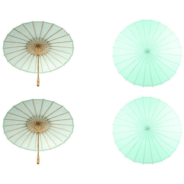 Bulk Pack Wedding Paper Parasols-Koyal Wholesale-Mint-Set of 4-