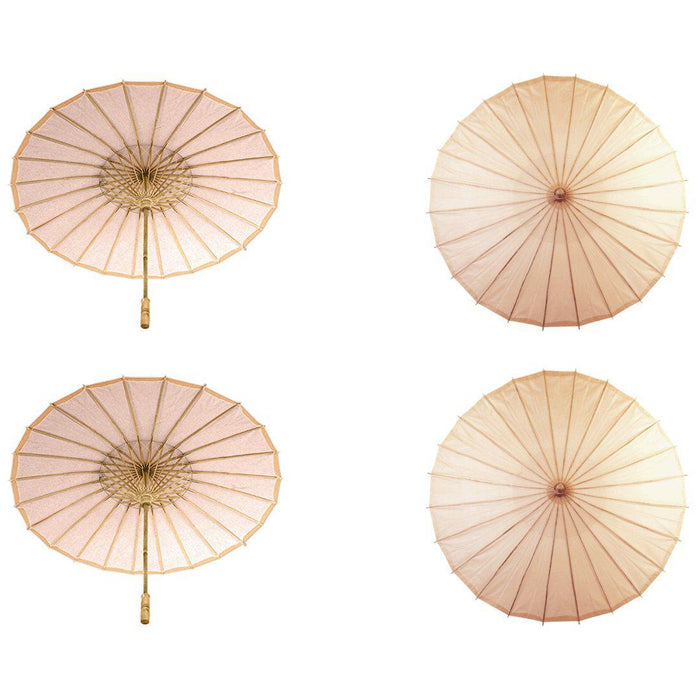 Bulk Pack Wedding Paper Parasols-Koyal Wholesale-Peach-Set of 4-