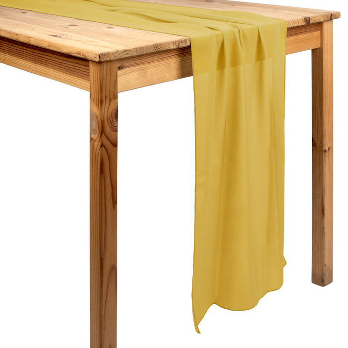 Chiffon Table Runners-Set of 1-Koyal Wholesale-Light Pink-Set of 1-
