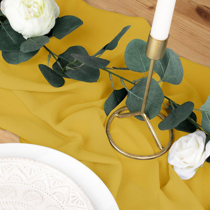 Chiffon Table Runners-Set of 1-Koyal Wholesale-Light Pink-Set of 1-