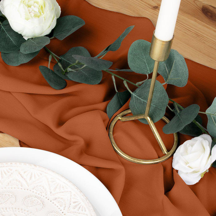 Chiffon Table Runners-Set of 1-Koyal Wholesale-Light Pink-Set of 1-