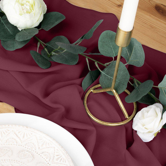 Chiffon Table Runners-Set of 1-Koyal Wholesale-Light Pink-Set of 1-