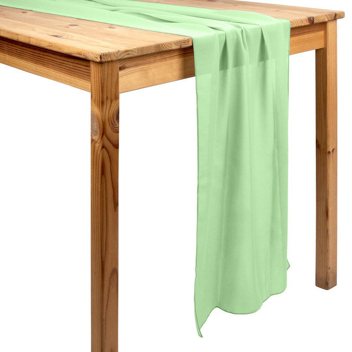 Chiffon Table Runners-Set of 1-Koyal Wholesale-Light Pink-Set of 1-
