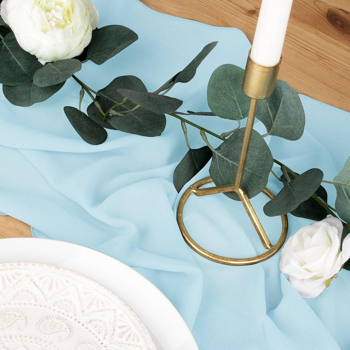 Chiffon Table Runners-Set of 1-Koyal Wholesale-Light Pink-Set of 1-
