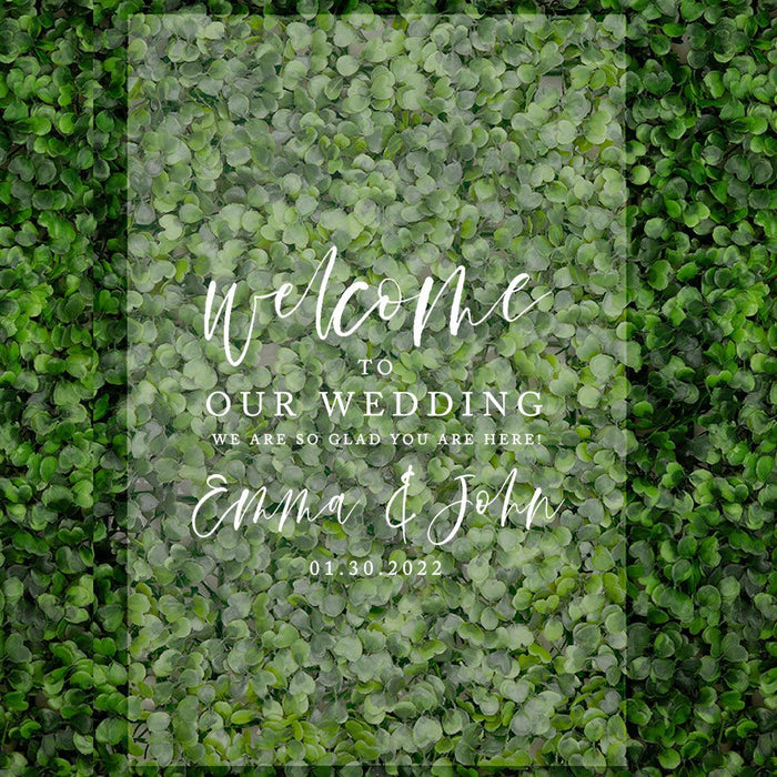 Custom Fall Wedding Acrylic Welcome Signs, 16 x 24 Inches-Set of 1-Andaz Press-So Glad You Are Here!-
