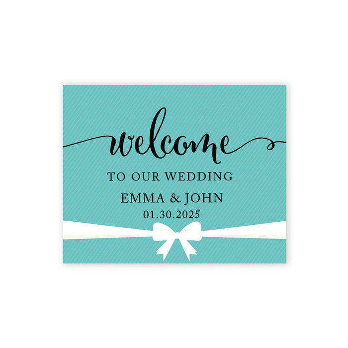 Custom Large Wedding Canvas Welcome Sign, Welcome Sign Guestbook Alternative For Wedding-Set of 1-Andaz Press-Bride & Co.-