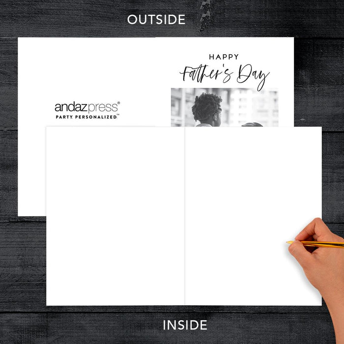 Custom Photo Father's Day Jumbo Card with Envelope, Greeting Card for Him, Set of 1-Set of 1-Andaz Press-Love, Custom Names-