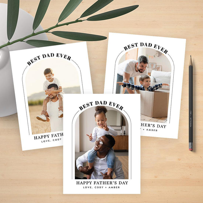 Custom Photo Father's Day Jumbo Card with Envelope, Greeting Card for Him, Set of 1-Set of 1-Andaz Press-Love, Custom Names-