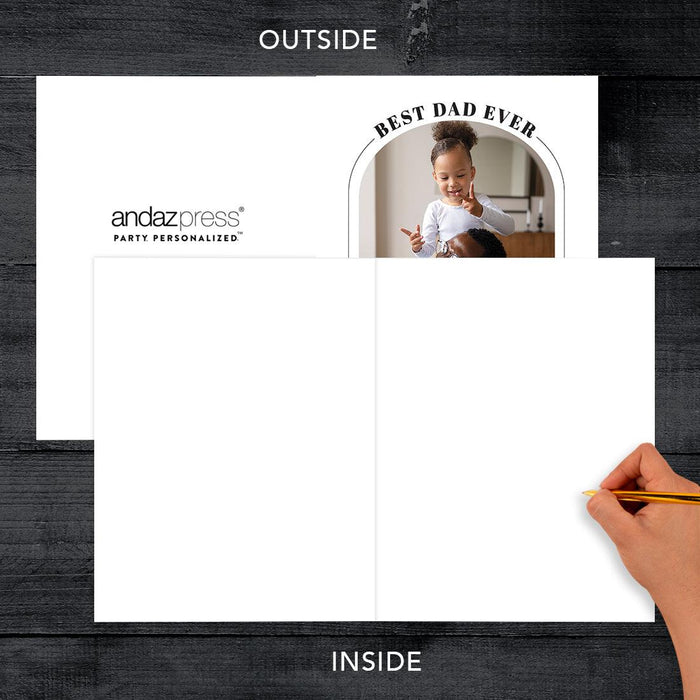 Custom Photo Father's Day Jumbo Card with Envelope, Greeting Card for Him, Set of 1-Set of 1-Andaz Press-Love, Custom Names-