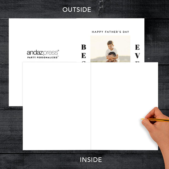 Custom Photo Father's Day Jumbo Card with Envelope, Greeting Card for Him, Set of 1-Set of 1-Andaz Press-Love, Custom Names-