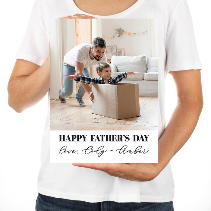 Custom Photo Father's Day Jumbo Card with Envelope, Greeting Card for Him, Set of 1-Set of 1-Andaz Press-Love, Custom Names-