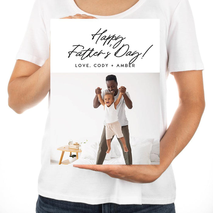 Custom Photo Father's Day Jumbo Card with Envelope, Greeting Card for Him, Set of 1-Set of 1-Andaz Press-Love, Custom Names-