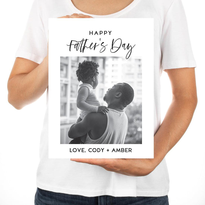 Custom Photo Father's Day Jumbo Card with Envelope, Greeting Card for Him, Set of 1-Set of 1-Andaz Press-Love, Custom Names-