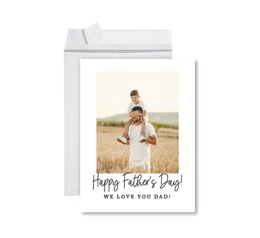 Father's Day Photo Jumbo Card with Envelope, Greeting Card for Him, Set of 1-Set of 1-Andaz Press-We Love You Dad!-