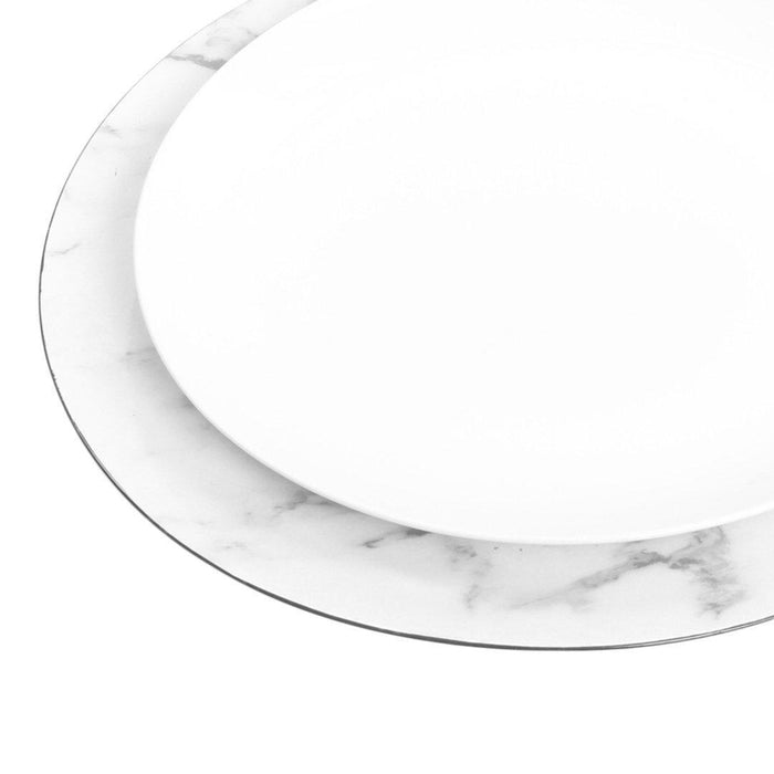 Faux Marble Charger Plates, Set of 4-Set of 4-Koyal Wholesale-