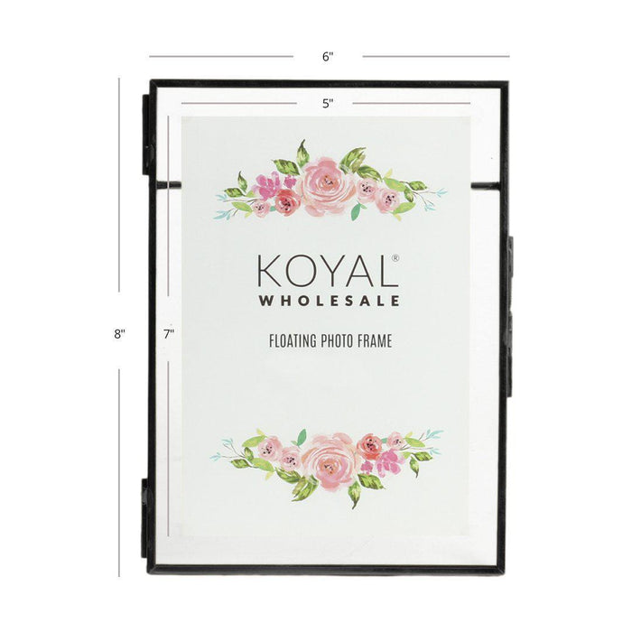 Floating Glass Frames-Koyal Wholesale-Gold-5" x 7"-