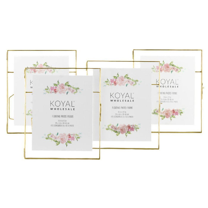 Floating Glass Frames-Koyal Wholesale-Gold-10" x 12"-