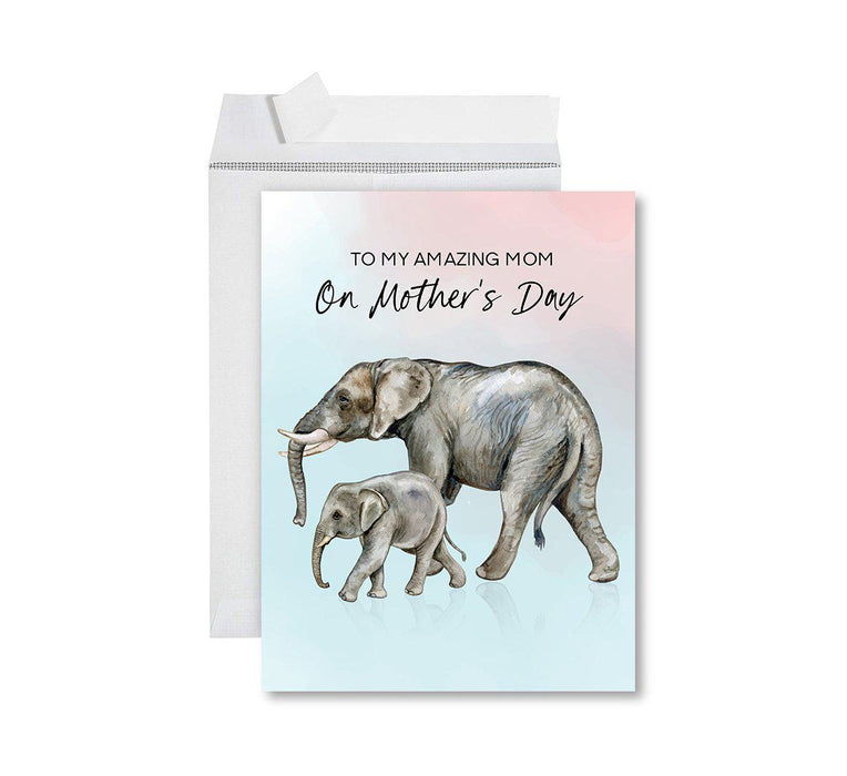 Funny Cute Mother's Day Jumbo Card With Envelope-Set of 1-Andaz Press-To My Amazing Mom-
