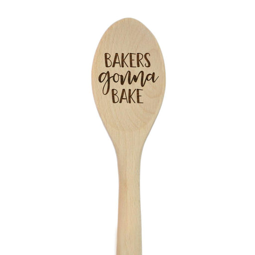 Funny Kitchen Mixing Spoon Engraved Wood Collection-Set of 1-Andaz Press-Bakers-
