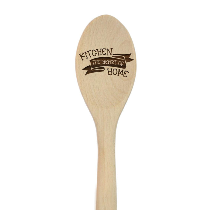 Funny Kitchen Mixing Spoon Engraved Wood Collection-Set of 1-Andaz Press-Heart Of Home-
