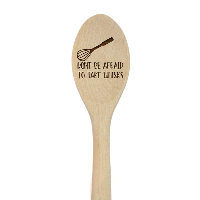 Funny Kitchen Mixing Spoon Engraved Wood Collection-Set of 1-Andaz Press-Whisks-