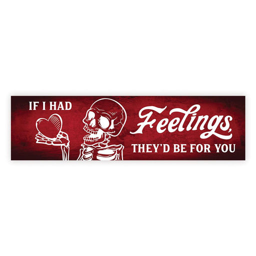 Galentine's Day Decorations Banner | Funny & Sarcastic Anti-Valentine's Day Decor, Set of 1-Set of 1-Andaz Press-If I Had Feelings-