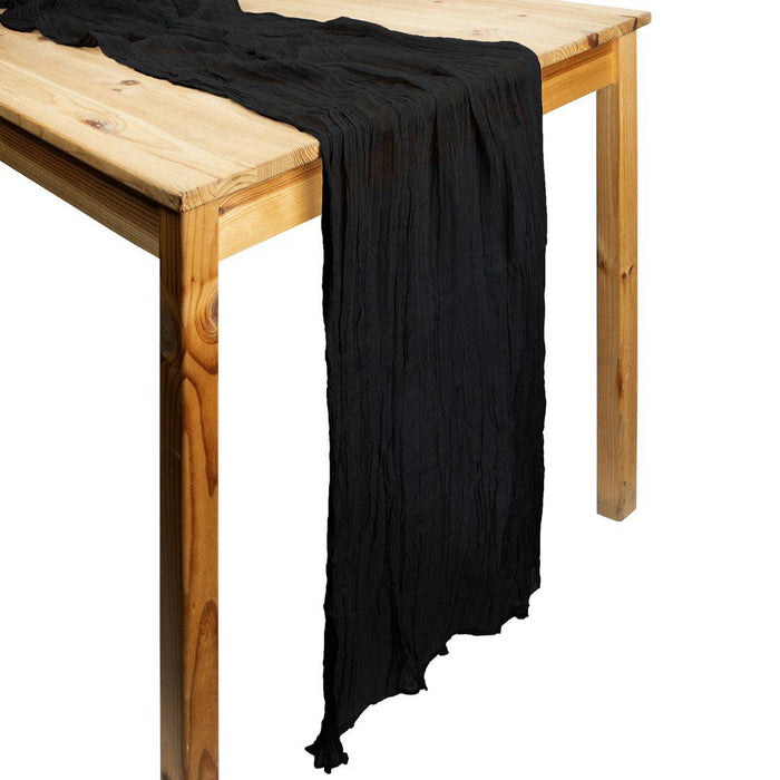 Gauze Cheesecloth Table Runner Fabric Netting Sheer Tablecloth-Koyal Wholesale-Blush Pink-Set of 1-