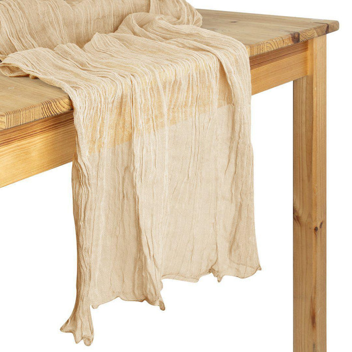 Gauze Cheesecloth Table Runner Fabric Netting Sheer Tablecloth-Koyal Wholesale-Blush Pink-Set of 1-