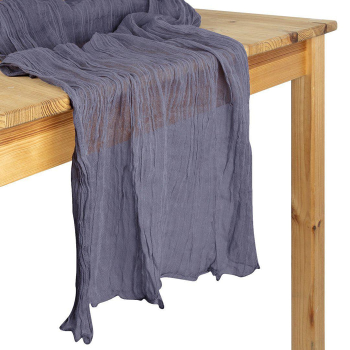 Gauze Cheesecloth Table Runner Fabric Netting Sheer Tablecloth-Koyal Wholesale-Blush Pink-Set of 1-