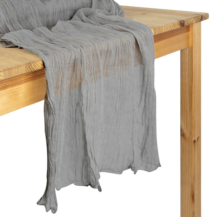 Gauze Cheesecloth Table Runner Fabric Netting Sheer Tablecloth-Koyal Wholesale-Blush Pink-Set of 1-