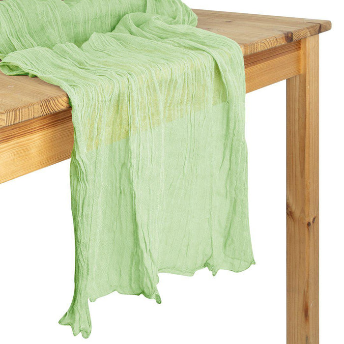 Gauze Cheesecloth Table Runner Fabric Netting Sheer Tablecloth-Koyal Wholesale-Blush Pink-Set of 1-