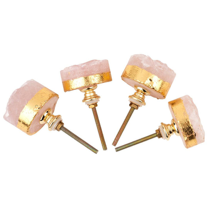 Geode Stone Dresser Knobs, Set of 4-Set of 4-Koyal Wholesale-Amethyst-