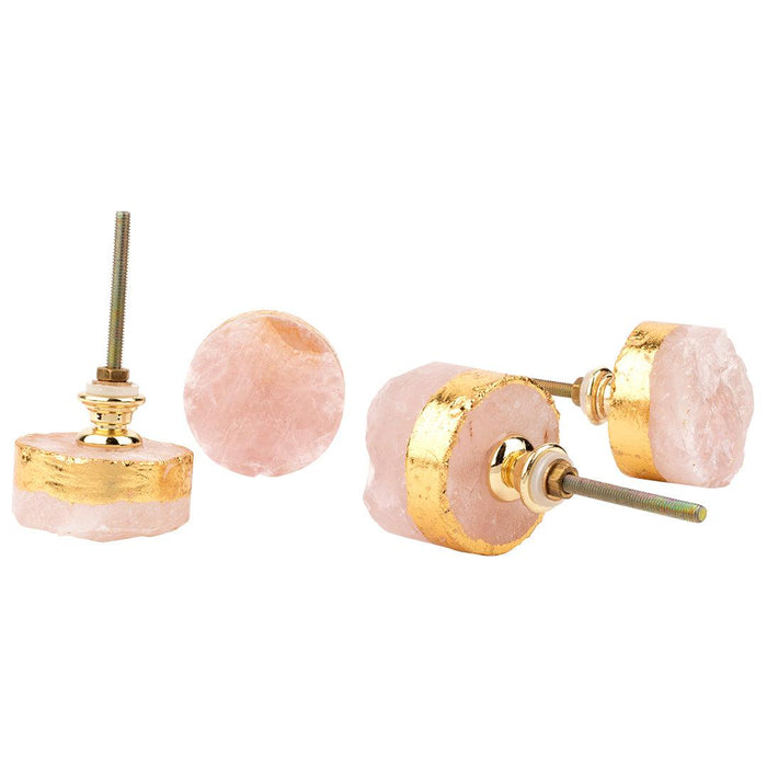 Geode Stone Dresser Knobs, Set of 4-Set of 4-Koyal Wholesale-Amethyst-