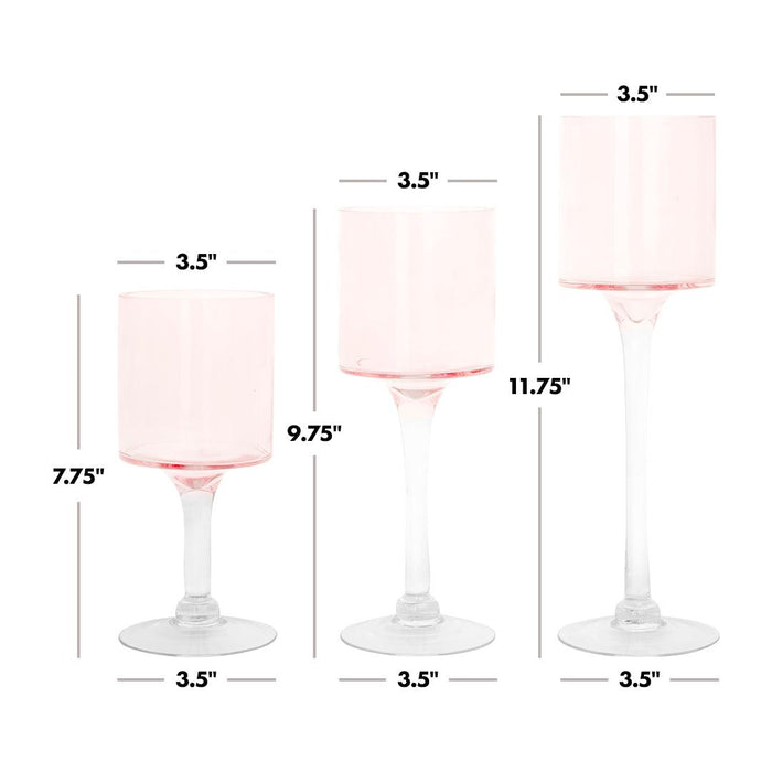 Glass Floating Candle Vases-Set of 3-Koyal Wholesale-Clear-SET OF 1 (3PC)-