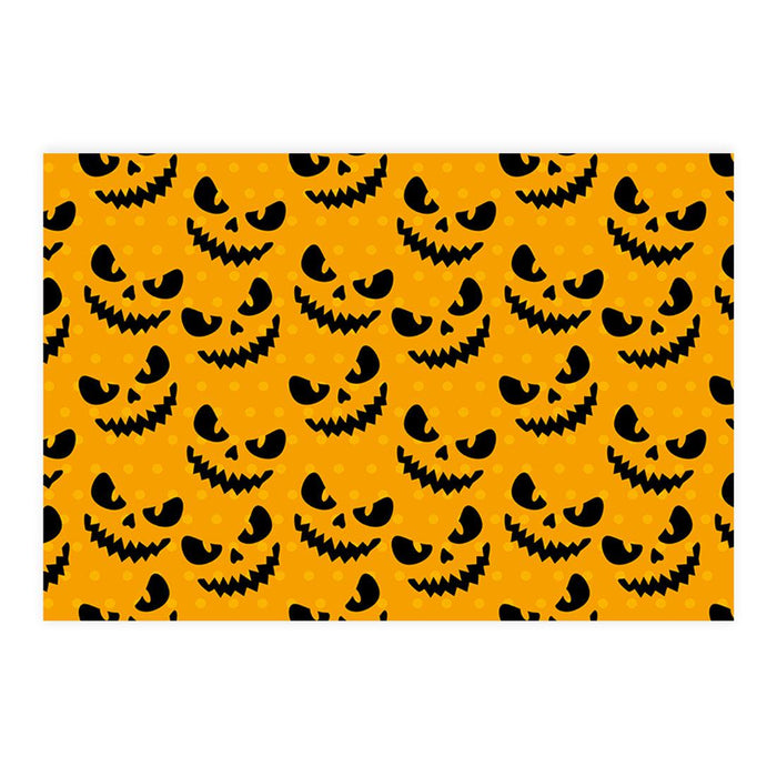 Halloween Disposable Cardstock Paper Placemats for Dining and Decor, Set of 8-Set of 8-Andaz Press-Jack-o'-Lantern Patterns-