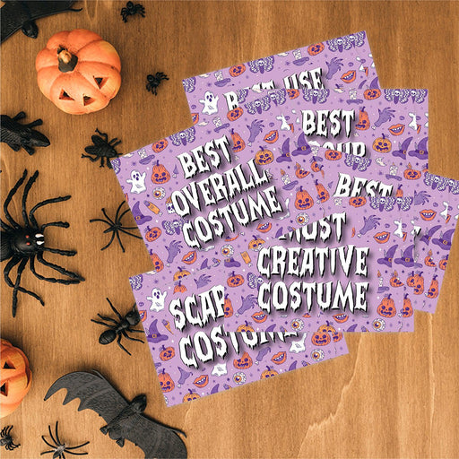 Kids Halloween Gift Card Holder Sleeves for Party Costume Contest, Set of 12-Set of 12-Andaz Press-Cute Halloween-