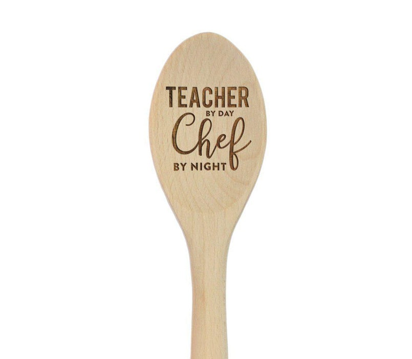 Laser Engraved Wooden Mixing Spoon-Set of 1-Andaz Press-Teacher By Day-