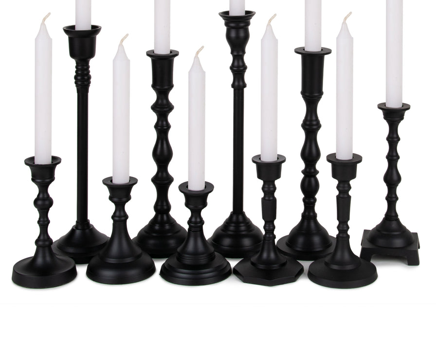 Mixed Taper Candle Holder Set, Set of 10-Set of 10-Koyal Wholesale-Gold-