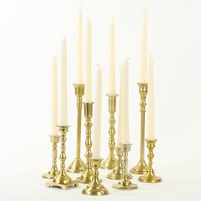 Mixed Taper Candle Holder Set, Set of 10-Set of 10-Koyal Wholesale-Gold-