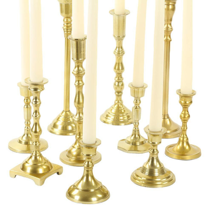 Mixed Taper Candle Holder Set, Set of 10-Set of 10-Koyal Wholesale-Gold-