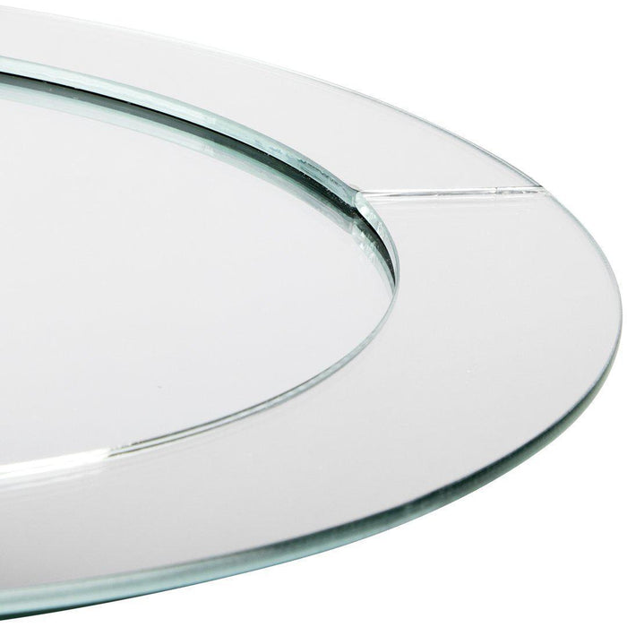 Modern Minimalist Mirror Glass Charger Plates-Set of 4-Koyal Wholesale-Silver-