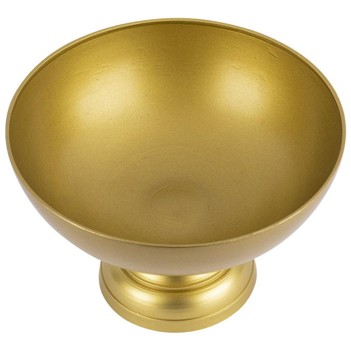 Modern Minimalist Round Pedestal Bowl Metal Compote Bowl Vase for Table Centerpiece-Set of 1-Koyal Wholesale-Bronze-8" x 5.5"-