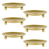 Pillar Candle Holders Iron Plate Set of 6-Set of 6-Koyal Wholesale-Gold-