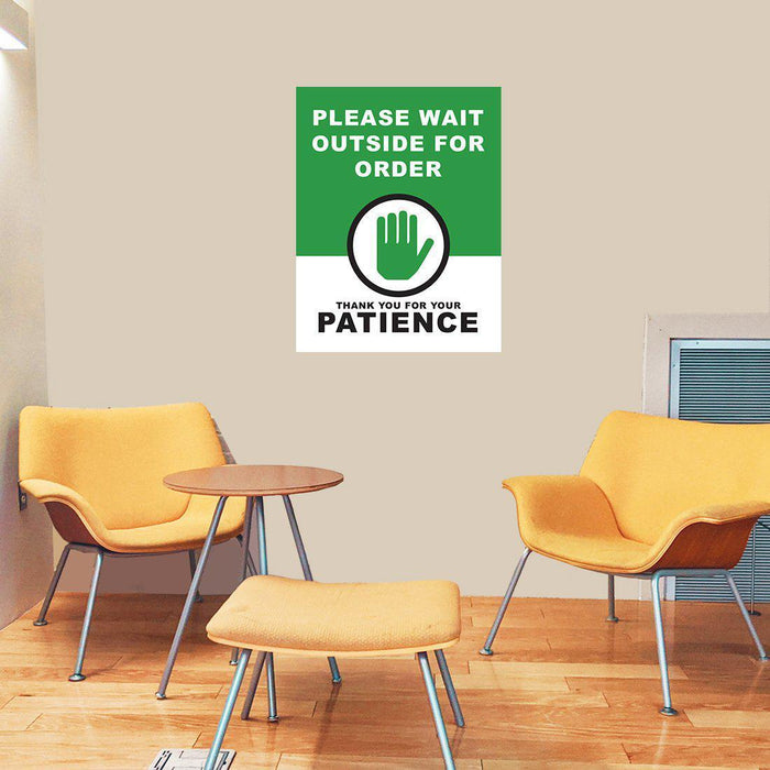 Restaurant Social Distancing Rectangle Curbside Signs-Set of 10-Andaz Press-Thank You-