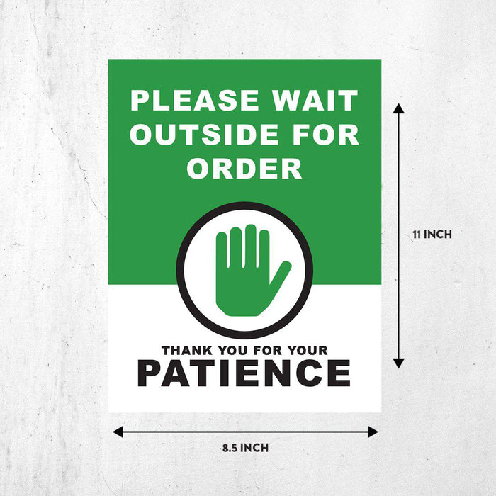 Restaurant Social Distancing Rectangle Curbside Signs-Set of 10-Andaz Press-Thank You-