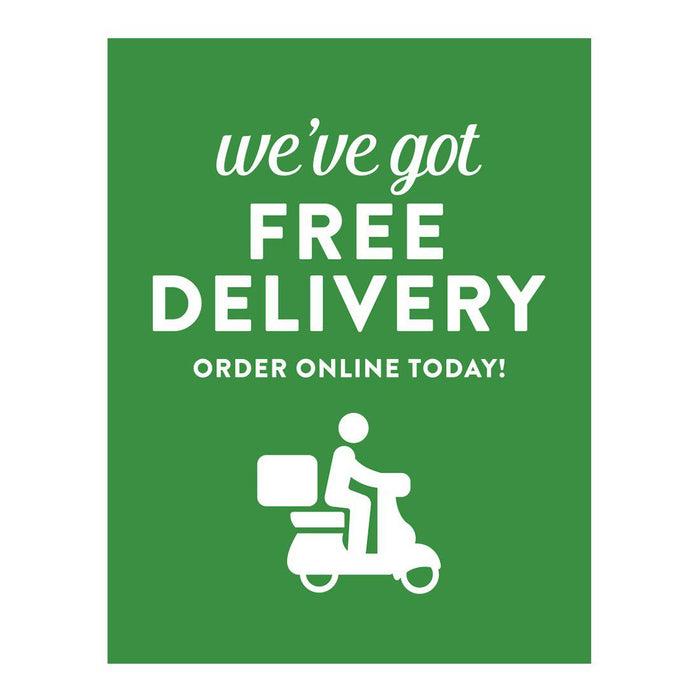 Restaurant Social Distancing Rectangle Curbside Signs-Set of 10-Andaz Press-Free Delivery-