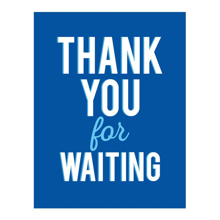 Restaurant Social Distancing Rectangle Curbside Signs-Set of 10-Andaz Press-Thank You For Waiting-
