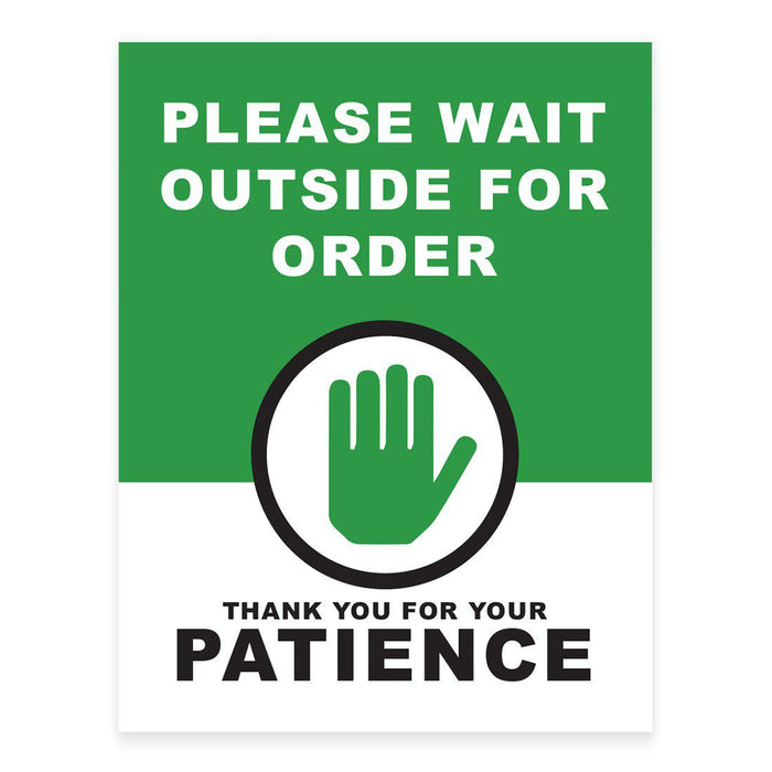 Restaurant Social Distancing Rectangle Curbside Signs-Set of 10-Andaz Press-Thank You-